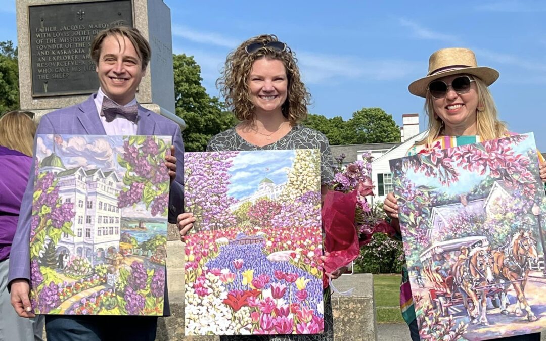 Kristy Wins 2nd Place in Mackinac Island Lilac Festival Poster Contest!